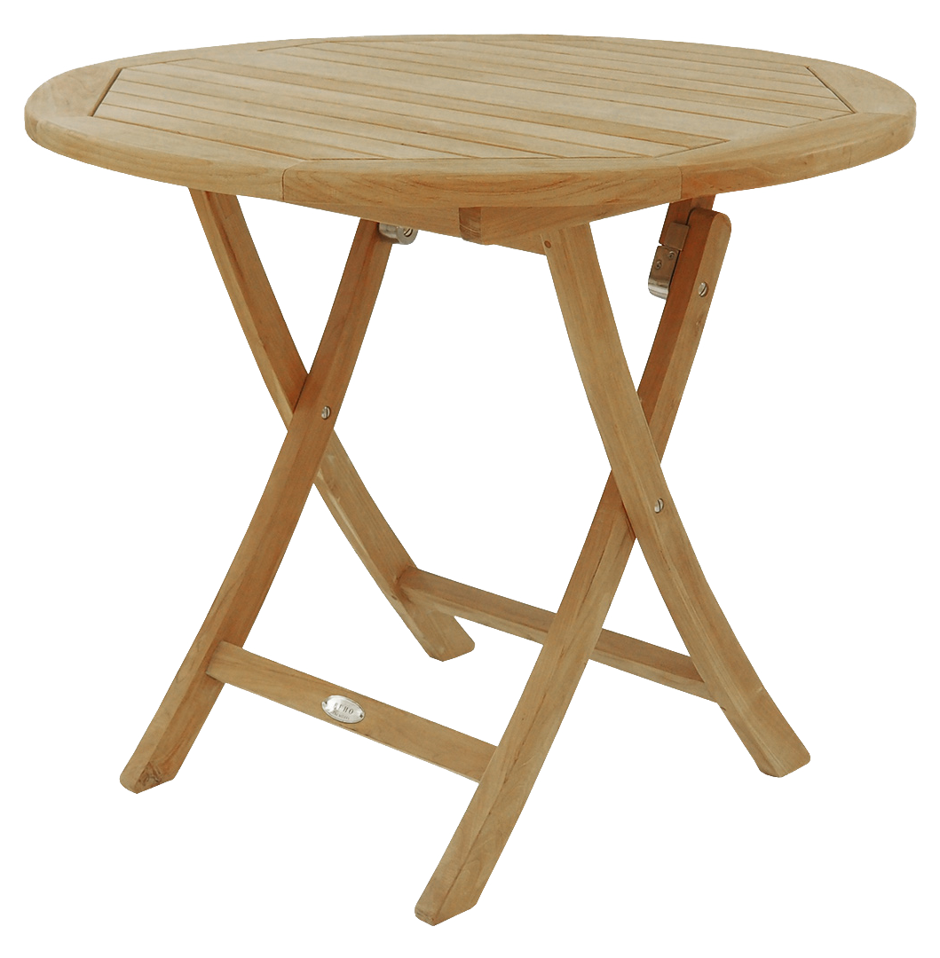 Runder Teak Klapptisch – Serie Berlin – Ø 120 cm Runder Teak Klapptisch – Serie Berlin – Ø 120 cm