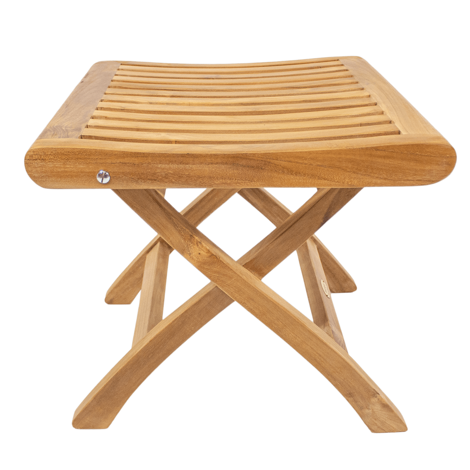 Fußhocker aus Teak – Serie Mannheim – passend zum Hochlehner Fußhocker aus Teak – Serie Mannheim – passend zum Hochlehner