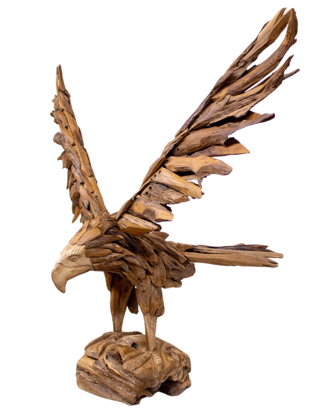 Adler-Holzskulptur aus Teak Adler-Holzskulptur aus Teak