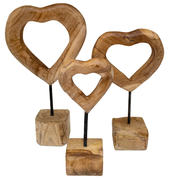 Herzskulptur 3er Set Herzskulptur 3er Set