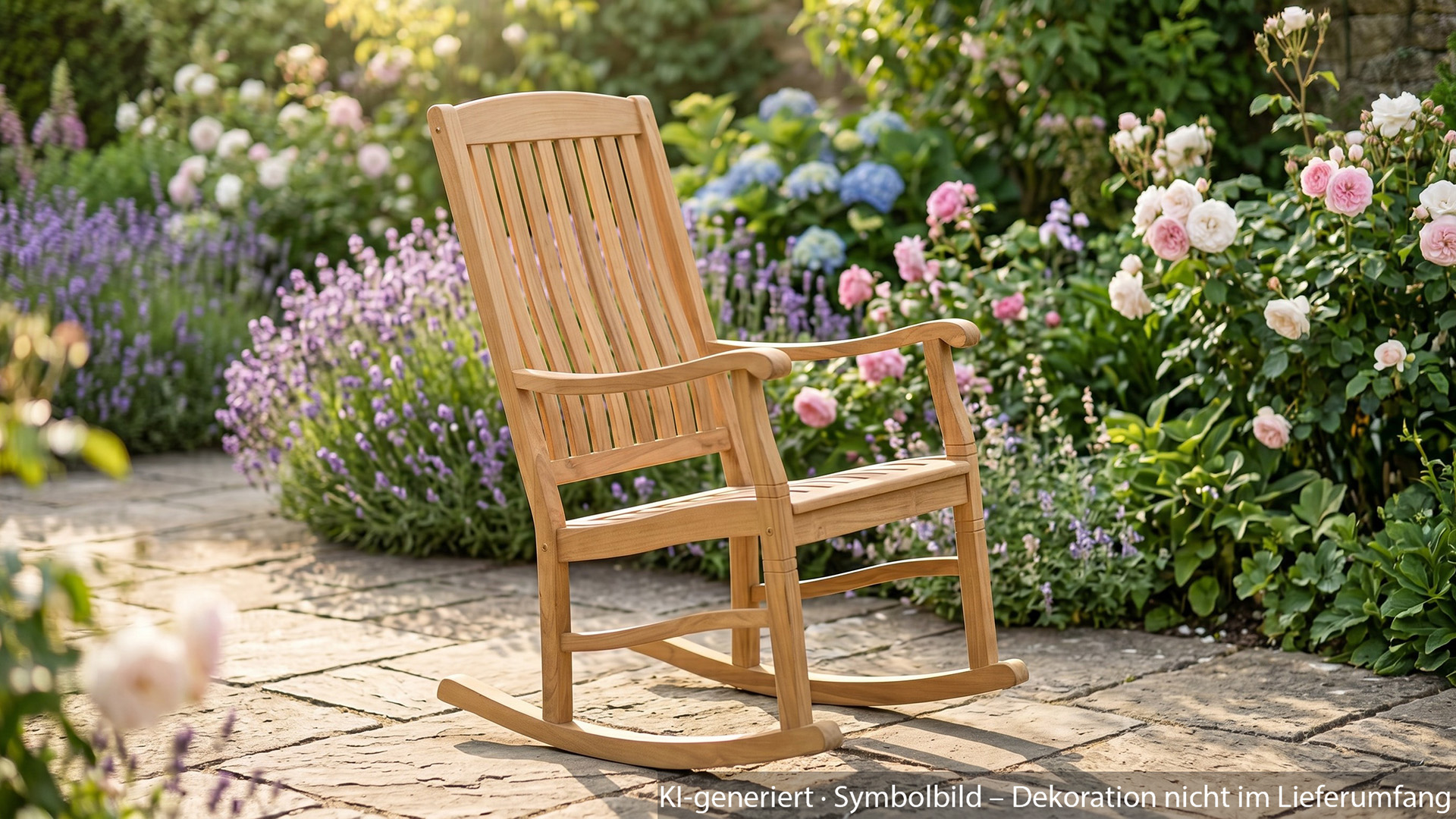Schaukelstuhl aus Teak Serie Lüneburg klassisch & gemütlich