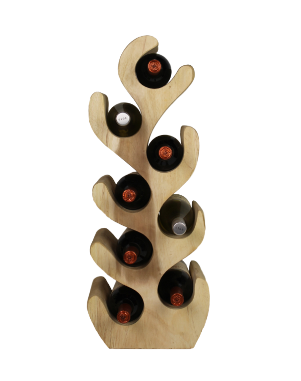 Weinregal aus Suar Holz -Serie Pfalz- für 8 Flaschen Weinregal aus Suar Holz -Serie Pfalz- für 8 Flaschen