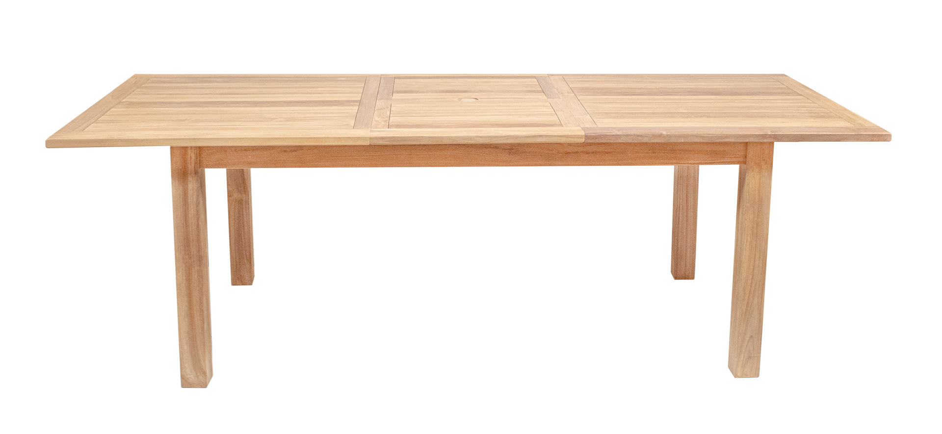 Teak Ausziehtisch – Serie Dresden – rechteckig 180–240 x 100 cm mit 8×8 cm Tischbeinen Teak Ausziehtisch – Serie Dresden – rechteckig 180–240 x 100 cm mit 8×8 cm Tischbeinen